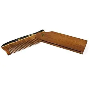 G.B.S Wood Folding Beard Comb, Rosewood Men's Beard And Hair Comb