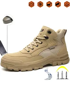Unisex Safety Shoes Size 36-46, Anti-Slip Steel Toe Cap, Slip Resistant, Kevlar Reinforced, Lightweight Breathable Design, Ideal for Daily Work
