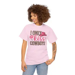 i only kiss cowboys tee  | viral graphic shirt, trendy short sleeve