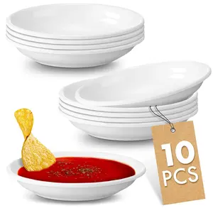 10 Pcs Melamine Sauce Cups Set 3.62 Inch Small Break-Resistant Soy Sauce Dipping Bowls Dishwasher Safe Stackable for Sushi Condiments Snacks Appetizers Party & Home Use
