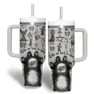 Sleep Token 40 Oz Tumbler With Handle, Sleep Token Take Me Back to Eden  40 Oz Printed Tumbler, Gift For Fan