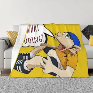 Jeffy the Puppet Hot selling! Throw Blanket Picnic halloween Multi-Purpose Bed linens Blankets