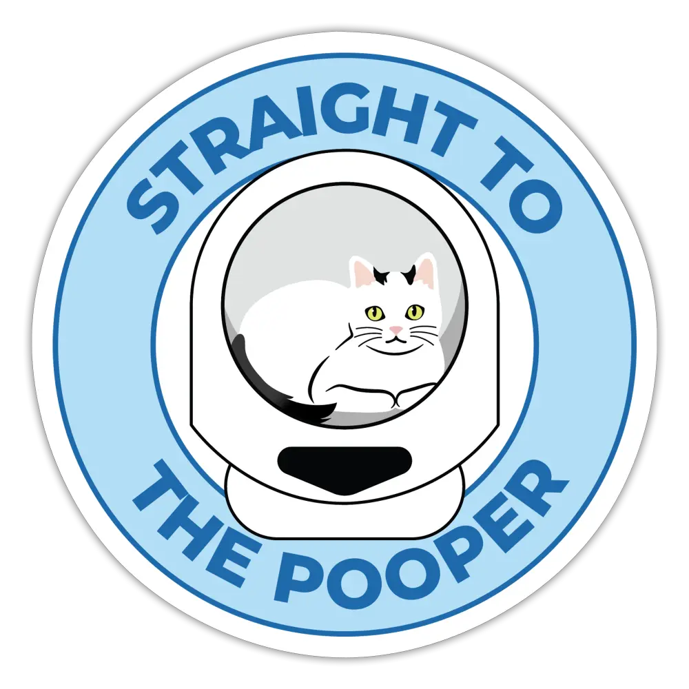Finn Straight To The Pooper - Sticker Vinyl Waterproof