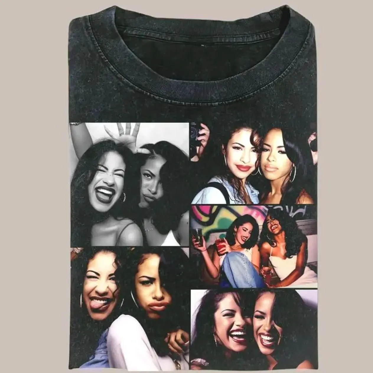 Selena and Aaliyah Vintage Style Unisex Shirt, Retro 90's Music Shirt, Hiphop Shirt, Casual Fashion Cotton, Menswear Womenswear Top