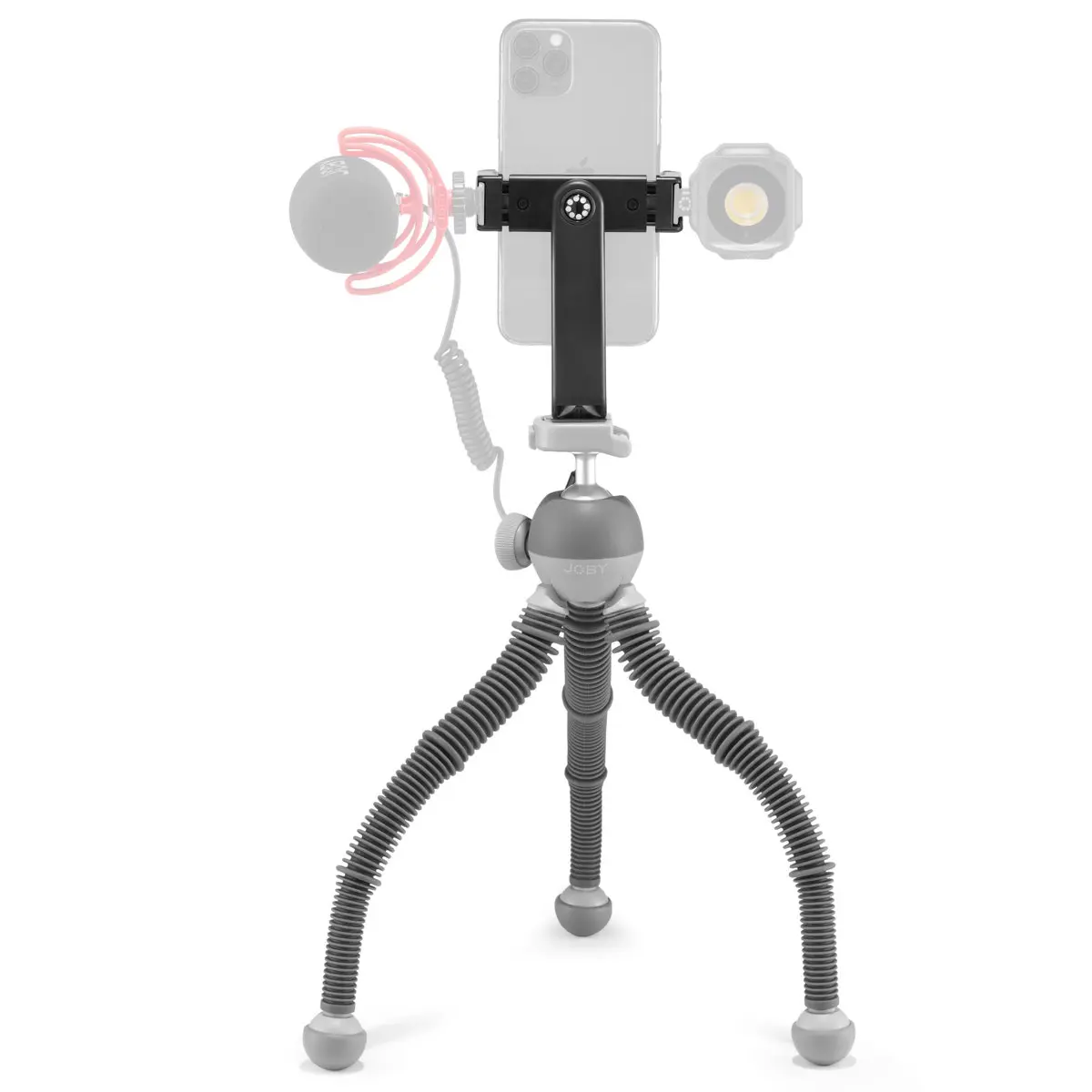 JOBY PodZilla Flexible Large Tripod Kit with GripTight 360 Degree Phone Mount, Gray