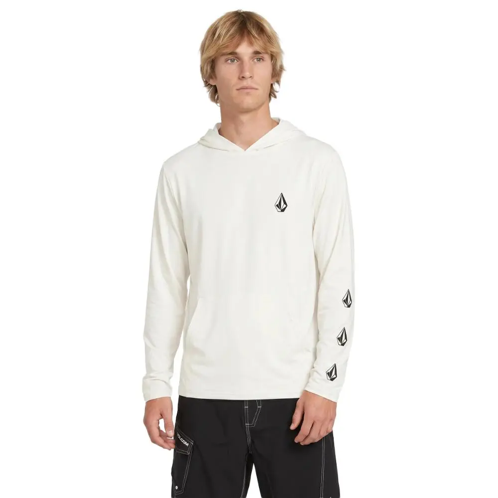 Volcom Men's Deadly Stone Solid Long Sleeve Hooded Rashguard