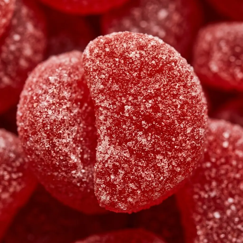 Cherry Fruit Jelly Slices Soft Chewy Fruity Candy Treats Party Snacks