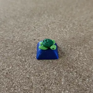 Polymer Clay Turtle Cherry MX Keycap - Computer Accessories
