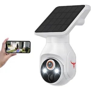 1080p Security Camera Wireless with Solar Panel, AI Human Detection, 2-Way Audio, Color Night Vision, 2.4G WiFi Only, Cloud Storage (Sold Separately), Indoor/Outdoor Surveillance Bullet Cam (WiFi)