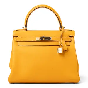 Pre-owned HERMÈS Epsom Leather Shoulder Bags Hermes Kelly 28 Candy Juane Ambre Epsom H26050417