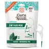 GuruNanda 2 in 1 Dental Floss Picks with Interdental Pick, Complete Oral Care for Healthy Teeth & Gums, Non-Slip Grip Handle, No Break or Shred Flosser, Mint Flavor, 300 Ct