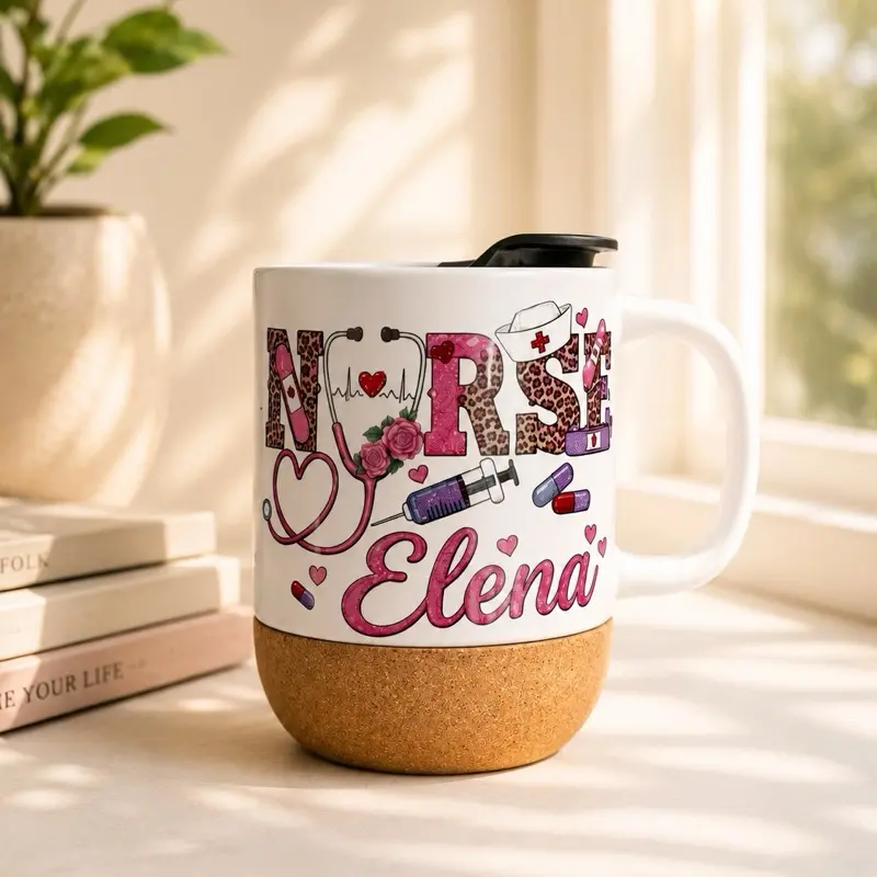 Personalized Nurse Mug, Custom Name 11 oz Coffee Cup, Nurse Appreciation Gift, RN Graduation Gift, Medical Assistant Gift for Her.