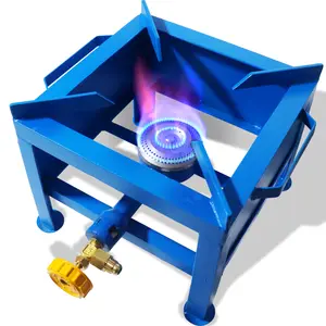 Portable Cast Iron Propane Burner - High Pressure Outdoor Stove For Cooking, Turkey Fry, Seafood Boil, Homebrewing