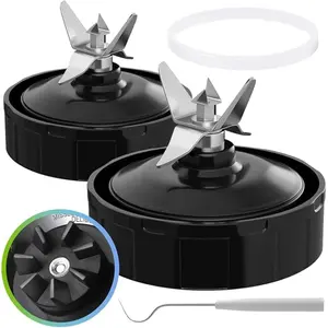 (Pack of 2) Blender Replacement Parts 7 Fins Extractor Blade Assembly with Rubber Gasket Compatible with Nurti Ninja Blenders Auto iQ BL480 BL401 BL642 BL801 NN102