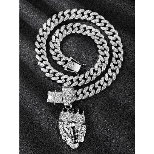 Cuban chain lion necklace, XKLN42YS