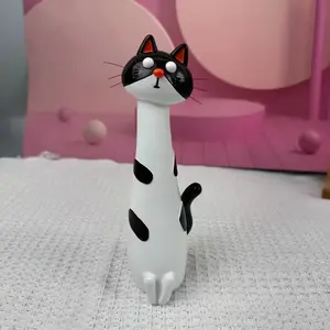 Resin Cute Cat Planter, Decorative Vase for Indoor and Outdoor, Perfect for Garden, Balcony, Desk, Living Room, Bathroom, Courtyard Decoration, Resin Sculptures