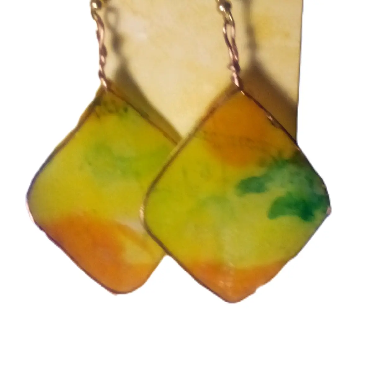 resin earings bright colorful