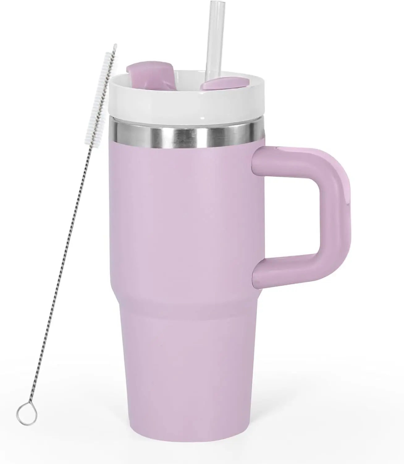 14 oz Tumbler with Handle and Straw for 1 pack, Stainless Steel Vacuum Insulated Tumbler Keep Cold Heat and Ice, Gifts Blue