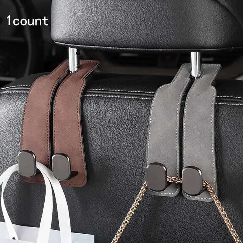 (2pcs/4pcs)Car Seat Back Storage Hook, PU Leather HiddenHookMultipurpose & Durable, ldeal Car Interior Accessories