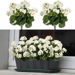 4 Artificial Crabapple Flowers, Realistic Hydrangea Plant Decor, UV-Resistant, Low Maintenance, Ideal for Various Occasions