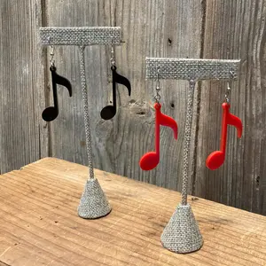 Gilley’s Music Note Earrings | Western Acrylic Statement Earrings