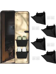 Space-Saving Wall-Mounted Shoe Rack Set, RV & Home Use, Self-Adhesive Hanging Storage Bag with Deep Pockets, Fits 1 Pair Per Pocket, Room Organization Products