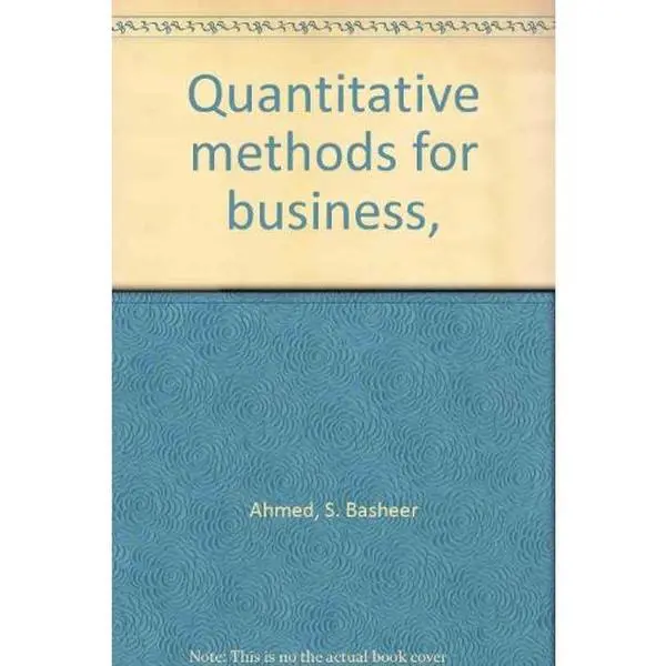 USED Book - Quantitative methods for business, by S. Basheer Ahmed (Paperback) - english