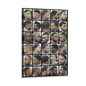 Barbershop Fashionable Men Haircut of A Modern Barbershop Barber Poster Poster Canvas Wall Art For Bedroom Decor Bar Office Room Decor Gift