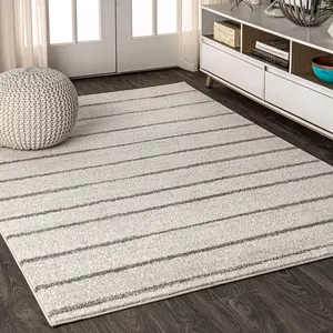 JONATHAN Y Williamsburg Minimalist Stripe Indoor Area Rug; for Living Room, Kitchen, Bedroom, Dining Room, Office