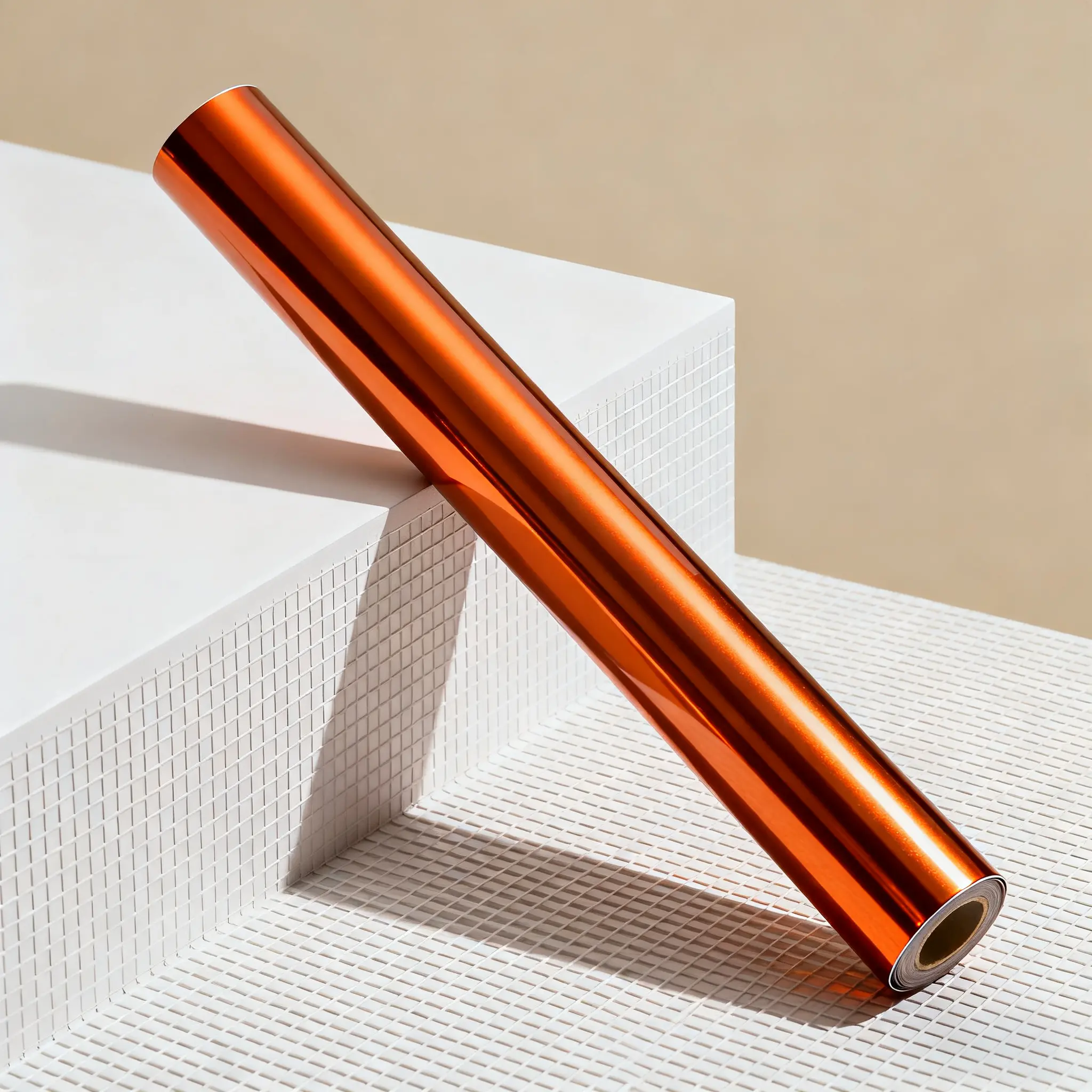 Vibrant Chrome Orange Metallic Vinyl Wrap Film, 12in x 60in Strip or 58in x 60in Full Roll, High-Gloss Orange Mirror Finish for Custom Auto Exterior Upgrades