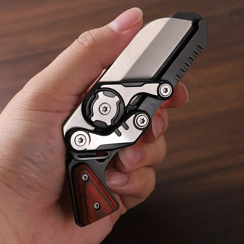 Multi-functional camping knife, portable chef knife, sharp and durable, foldable, suitable for kitchen chopping, peeling, outdoor camping, BBQ and other applications, the perfect gift for men for Christmas and Valentine's Day!