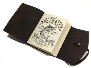 Leather Saltwater Fishing Journal, Logbook, 200 Pages Handmade