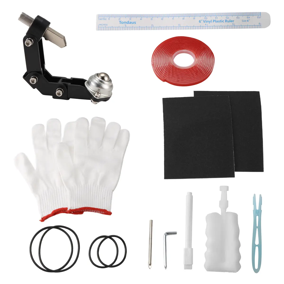 Arc Glass Bottle Cutter DIY Tool Kit - Portable Tungsten Carbide Cutting Machine for Square & Round Bottles, for DIY Projects, with Arc Cuts Capability, 1 Glass Hole Saw, 1 Scribing Pen, 2 x Gloves, 2 x Hex Wrenches, Glass Crafts