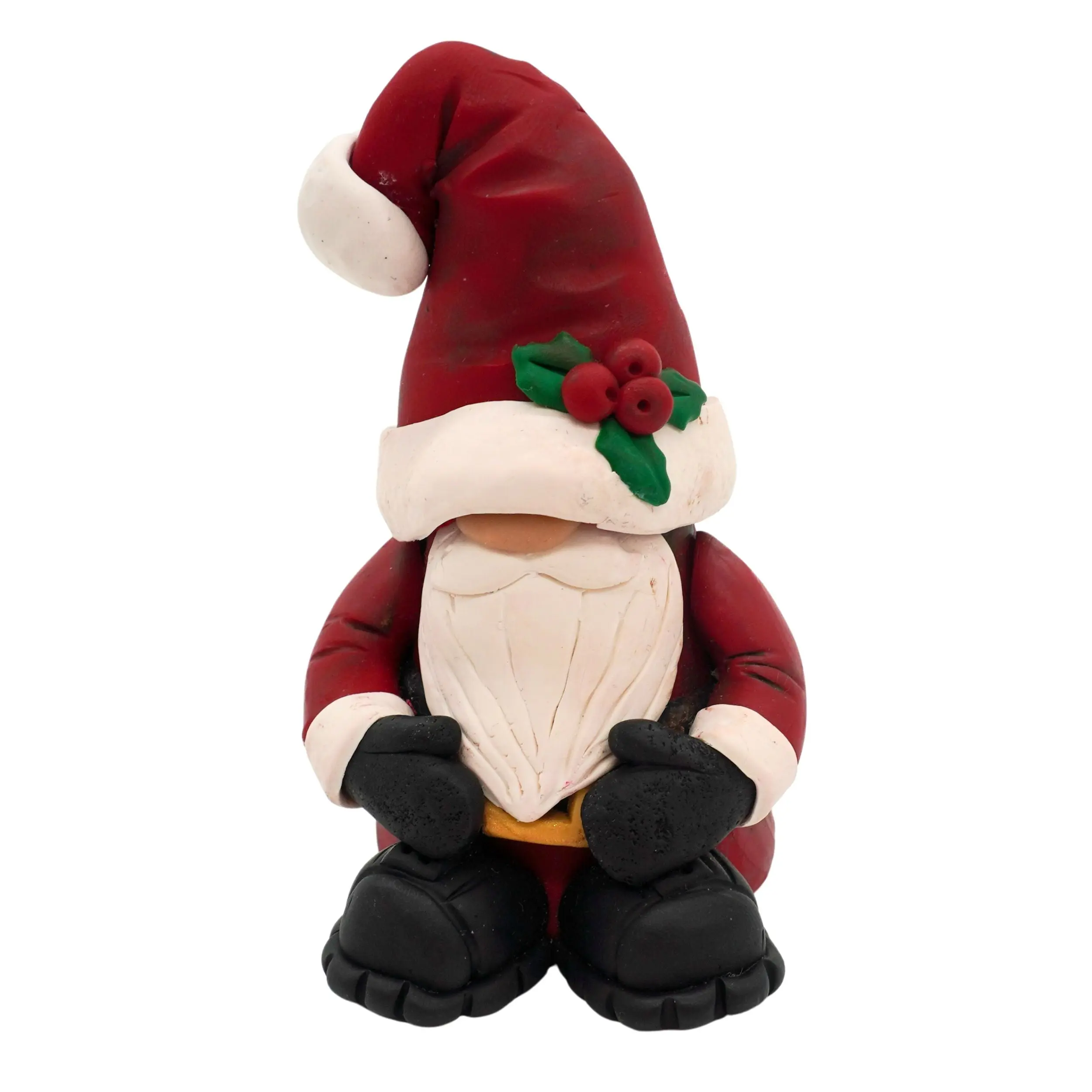 Santa Claus Gnome Figurine | Clay Art Originals