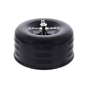 4" Round Short Neck Louvered Air Cleaner with 3-Wing Screw