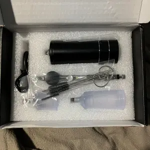 Cordless Portable Airbrush Nail Kit，Portable Mini Air Compressor Kit, 0.3mm Nano Mist Sprayer, USB Powered Air Brush Gun for Nail Art, Tattoo, Makeup, Crafts with Rechargeable Lithium Battery, 950 mAh