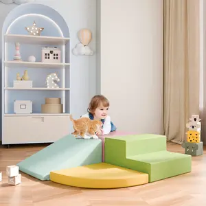 Christmas gift idea,Scabine 4-Piece Kids’ Climbing Set – Soft Sponge Play Blocks for Playroom & Bedroom Fun