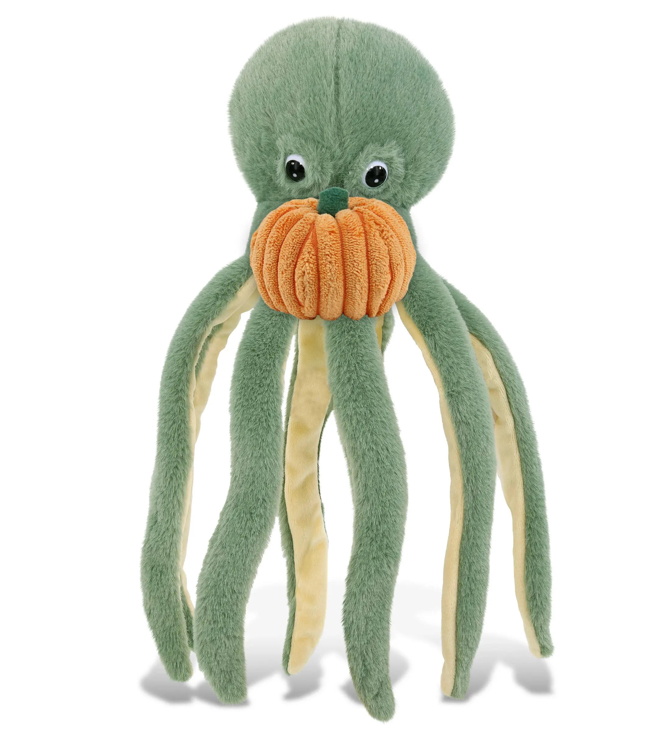 PLUSH PUMPKIN - SUPER-SOFT PLUSH - GREEN OCTOPUS 15"