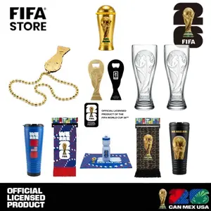 FIFA WORLD CUP 2026 】Gift Set（Not Glass） 17oz Shatterproof Trophy Pilsner Plastic Beer Cup&Trophy-Shaped Bottle Opener 3-day delivery Perfect for soccer Fans & Parties SummerVibes,summerwins