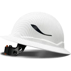 Full Brim Hard Hat HDPE Hard hats Sun shade Industrial Head Protection Helmet 6 Point Suspension for Construction Work