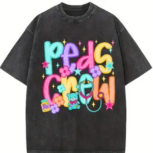 Cute Pediatric Crew Shirt for Pediatric Nurse, Peds Floor Team Comfort Colors Tee, Cute Peds Nurses  Appreciation Hospital Staff Cotton Fit