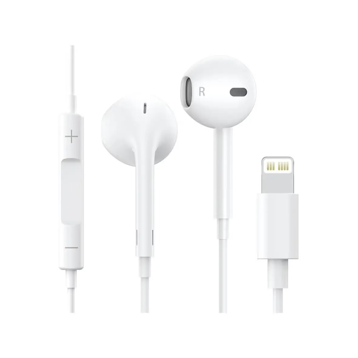 Wired earphone For iPhone Without Bluetooth Microphone and Volume Control -Earbuds for Music and Phone Calls, Compatible for iPhone 7/8/X/Xs/XR/se/11/12/13/14/Pro/Pro Max (Direct Use) Lightng