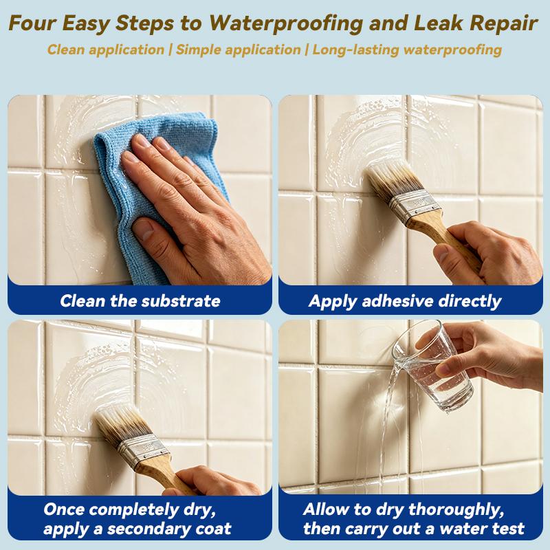 Invisible Waterproof Agent Transparent Sealant for Indoor Outdoor Use 1KG Convenient Good Viscosity