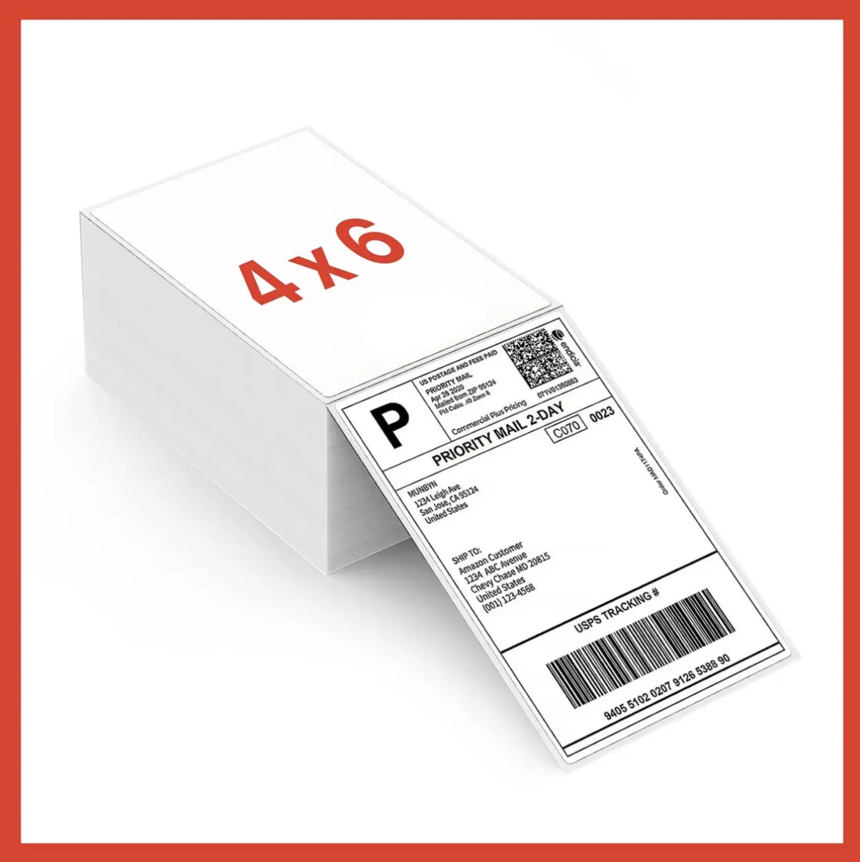 Urban Vault 4" x 6" Fanfold Printer Labels Perfect Fit for All Thermal Printers, User-Friendly Design