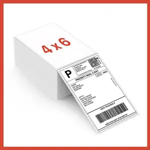 Urban Vault 4" x 6" Fanfold Printer Labels Perfect Fit for All Thermal Printers, User-Friendly Design