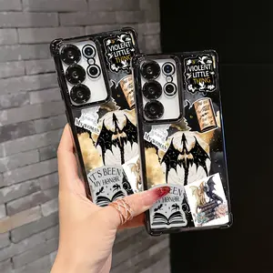 Dragon F-Fourth Wings Collage Design Phone Case Compatible with for samsung for galaxy S25 S24 S23 S22 S21 FE Ultra Plus 4G 5G Shockproof Transparent Soft Back Cover.