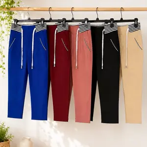 5-Pack Women’s Stretch Capri Pants, Assorted Colors, Available in Sizes M/L, XL/XXL