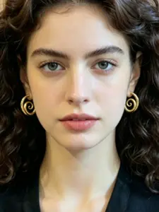 Simple Geometric Spiral Ring Earrings, Fashion Jewelry, Unisex Design, Casual Daily Wear, All Seasons, Copper Material, Perfect Gift