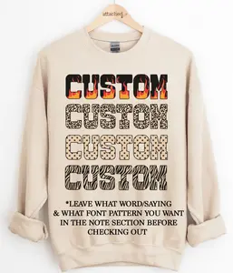 CUSTOM WORD PATTERN Graphic Top