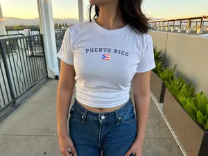Puerto Rico Women's Baby Tee, Puerto Rico Y2K Baby Tee, Puerto Rico Baby Tee,, Gift For Her